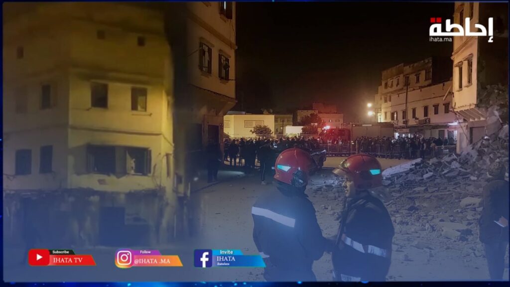 انهيار منزل مكون من أربعة طوابق بدرب مولاي الشريف بالبيضاء