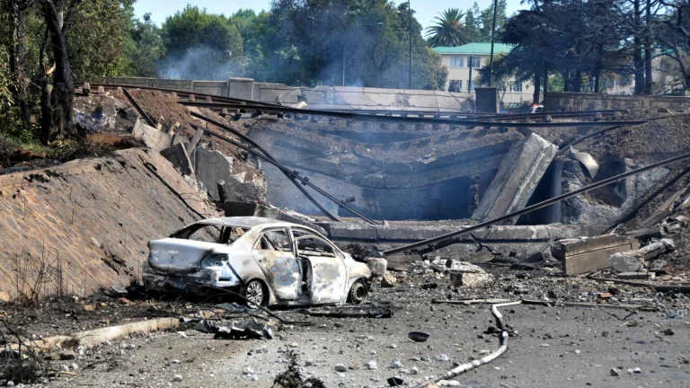 جنوب إفريقيا.. 15 قتيلا في انفجار شاحنة صهريج تنقل غازا مسالا