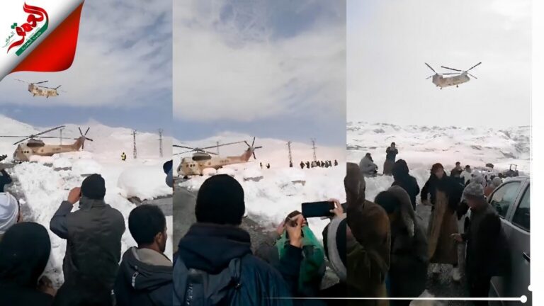 ورزازات.. مروحية عسكرية تقل سيدة حاصرتها الثلوج بعدما جائها المخاض (فيديو)