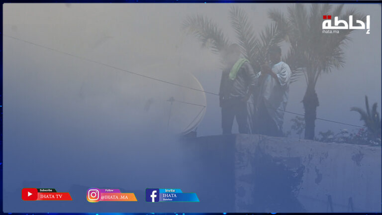 حريق مهول يلتهمُ منزلا بحي النخيل الشمالي بمراكش (فيديو)