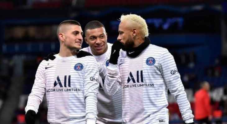 استبعاد مبابي ونيمار وفيراتي من تشكيلة سان جيرمان قبل مواجهة لوريان في البطولة
