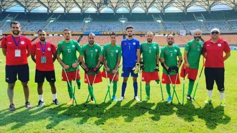 الألعاب الإفريقية لذوي الاحتياجات الخاصة.. المنتخب الوطني لكرة قدم مبتوري الأطراف يفوز على نظيره الليبيري لتخلف حضور الأخير