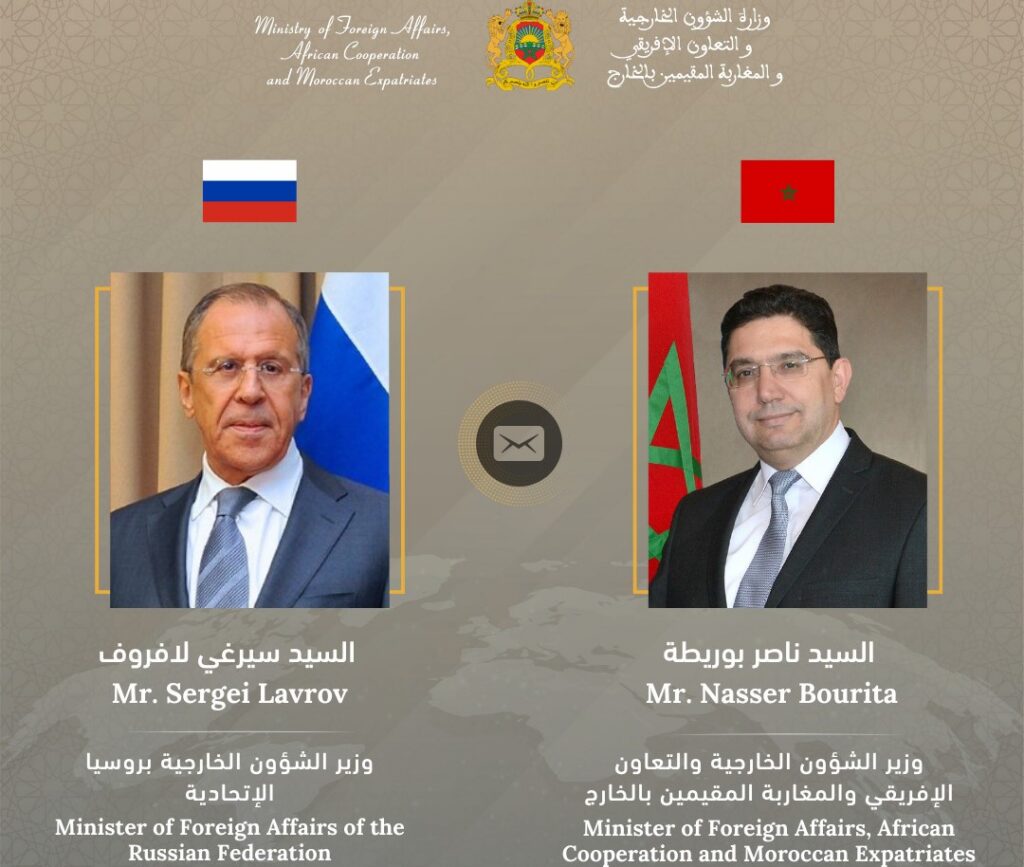 بوريطة ولافروف يتبادلان التهاني احتفاء بالذكرى الـ65 لإقامة العلاقات الدبلوماسية بين المغرب روسيا
