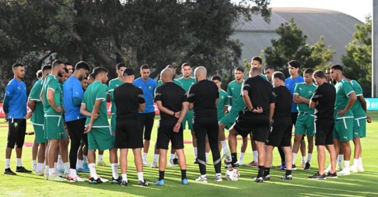 أول حصة تدريبية للمنتخب الوطني استعدادا لمباراتي ليبيريا وبوركينا فاسو