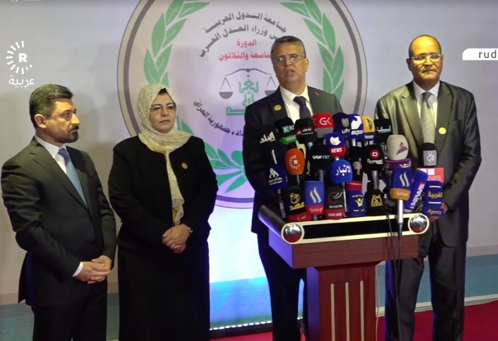 بغداد.. وهبي يدعو وزراء العدل العرب للعمل لما فيه مصلحة العدالة والقضاء بالعالم العربي