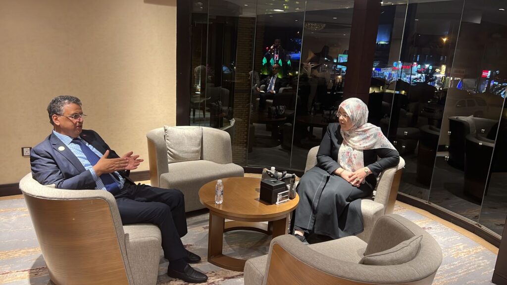 وزير العدل عبد اللطيف وهبي يتباحث مع نظيرته الليبية