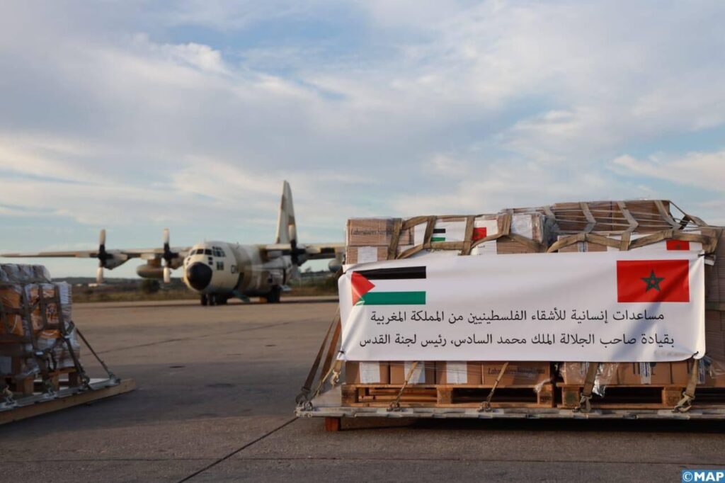 وصول طائرتين عسكريتين مغربيتين إلى مطار العريش محملتين بمساعدات لفائدة الفلسطينيين