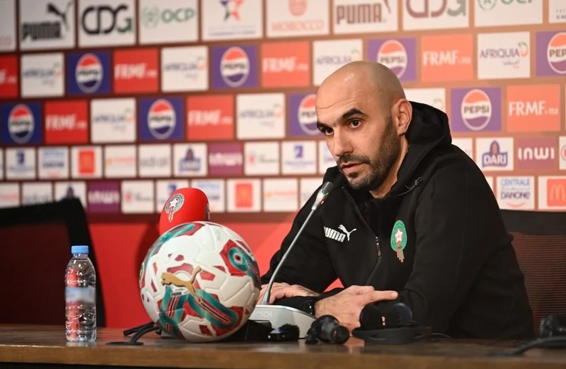 مدرب المنتخب الوطني لكرة القدم، وليد الركراكي، الاثنين 25 مارس 2024 بأكادير