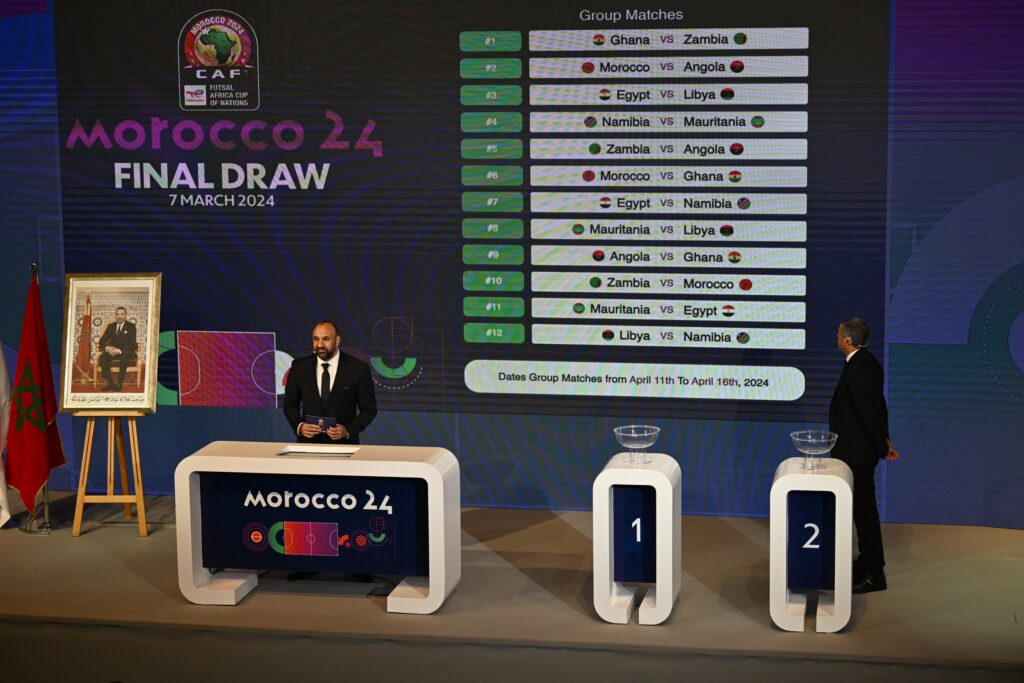 قرعة كان الفوتسال "المغرب 2024".. المنتخب الوطني في المجموعة الأولى إلى جانب أنغولا وغانا وزامبيا