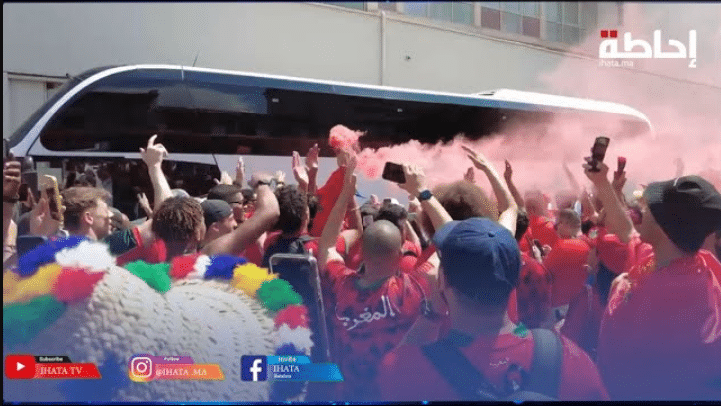 حماس جماهيري يدفع المغرب لتحقيق الانتصار أمام العراق (فيديو)