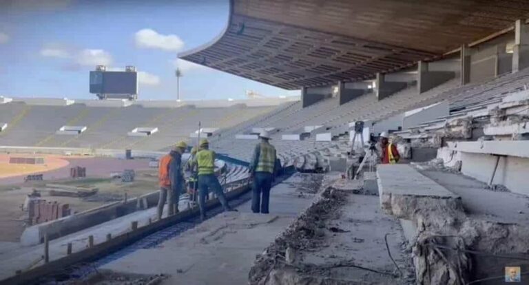 أشغال تأهيل مركب محمد الخامس متواصلة استعدادًا لكأس إفريقيا للأمم 2025 (صور)