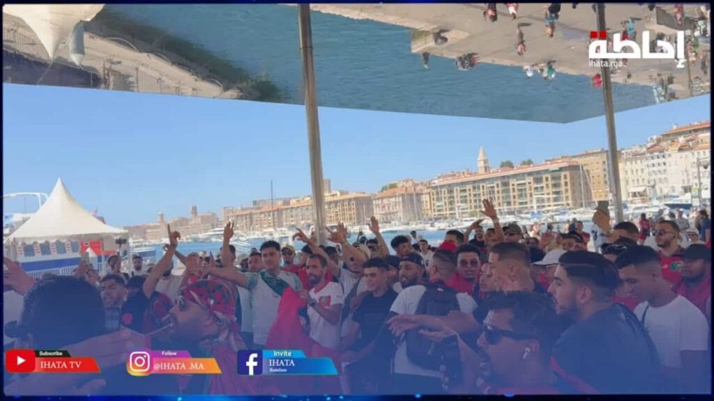 "سبوعا ورجالة".. الجماهير المغربية تصنع الحدث بمارسيليا (فيديو)