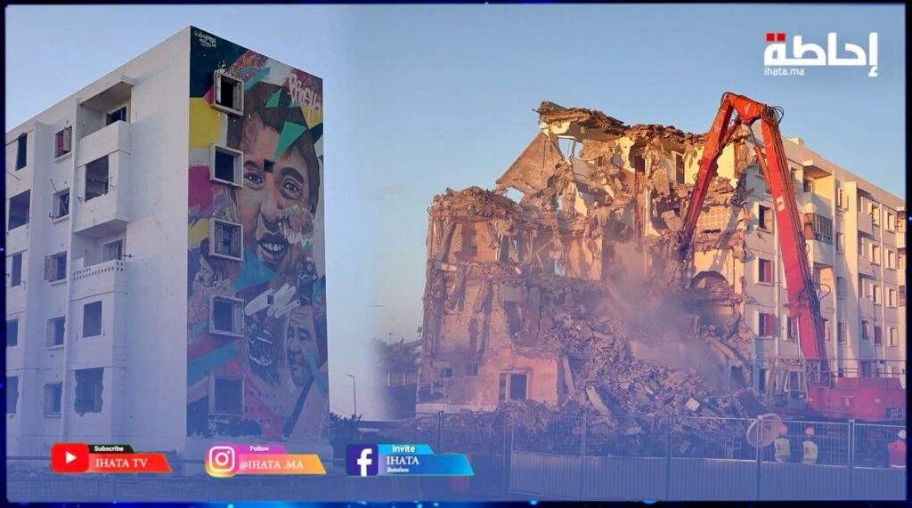 جرافات الهدم تطال أحد أشهر وأعتق عمارات "العنق" بالدار البيضاء (فيديو)