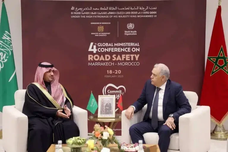 المؤتمر الوزاري حول السلامة الطرقية بمراكش.. لفتيت يتباحث مع نظيره السعودي