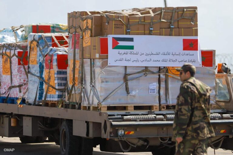 مساعدات مغربية لفائدة السكان الفلسطينيين في غزة والقدس في رمضان الماضي - أرشيف