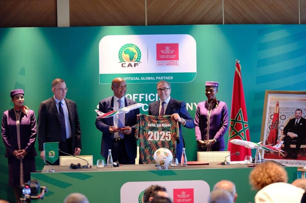 Signature du partenariat officiel entre la CAF et Royal Air Maroc pour la CAN 2025