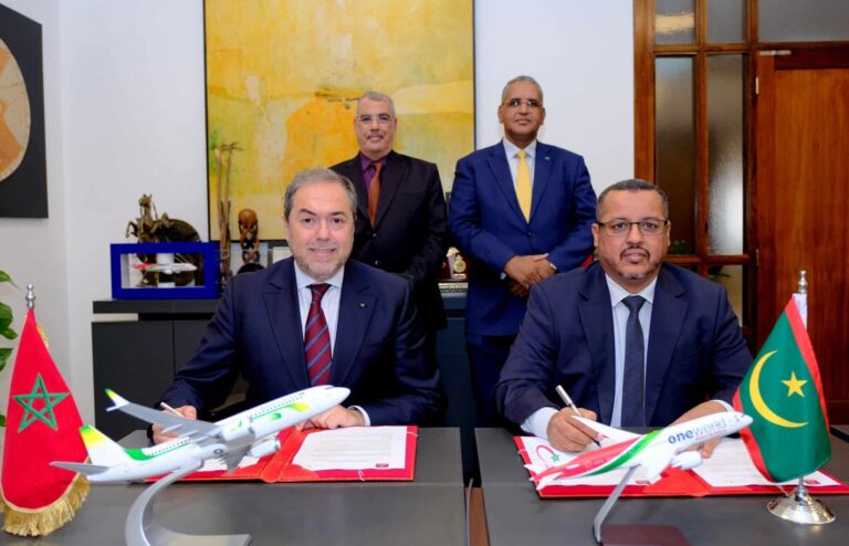 اتفاقية شراكة استراتيجية بين الخطوط الملكية المغربية والموريتانية للطيران