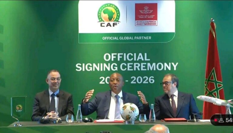 Signature du partenariat historique entre la CAF et la Royal Air Maroc pour la CAN 2025 au Maroc