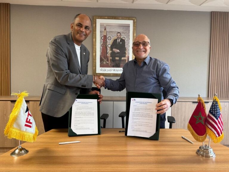 Le professeur Rachid Yazami lors de la signature du partenariat stratégique avec l’IFTL