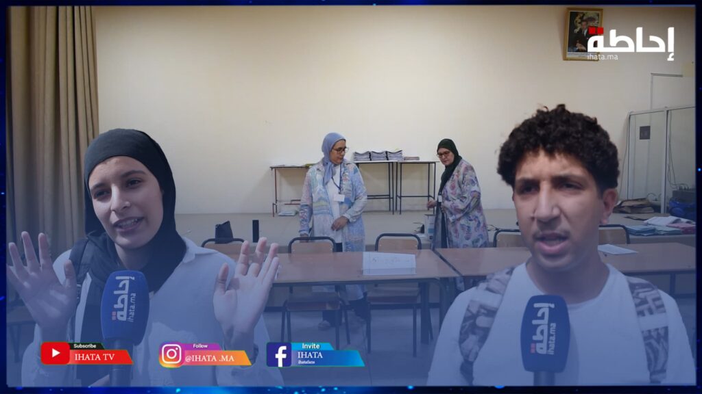 تلاميذ الباكلوريا يجتازون الامتحان بمراكش: ماكاينش النقيل والحراسة كانت مشددة (فيديو)