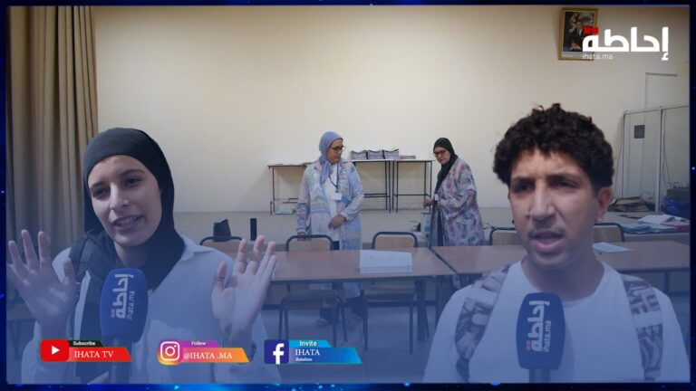 تلاميذ الباكلوريا يجتازون الامتحان بمراكش: ماكاينش النقيل والحراسة كانت مشددة (فيديو)