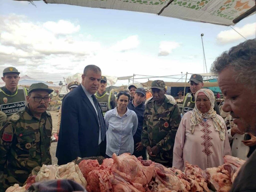 عامل إقليم سيدي سليمان يفاجئ تجار اللحوم بزيارة ميدانية