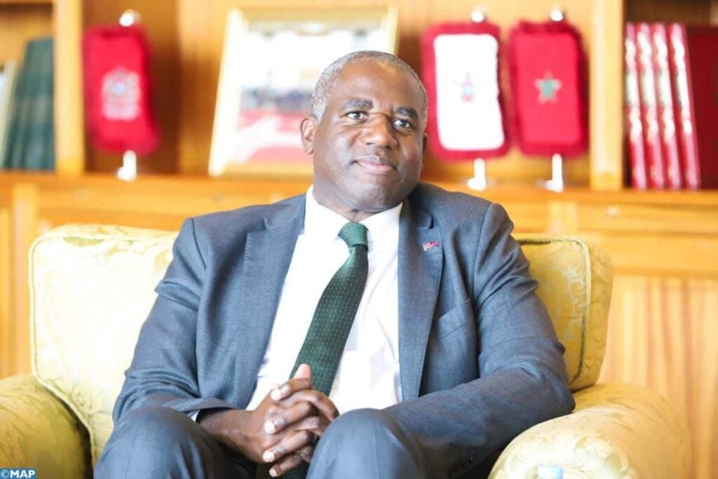 le ministre d’État britannique aux Affaires étrangères, au Commonwealth et au Développement, David Lammy.