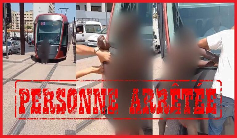 توقيف شخص عرقل سير الطرامواي عاريا بالدار البيضاء