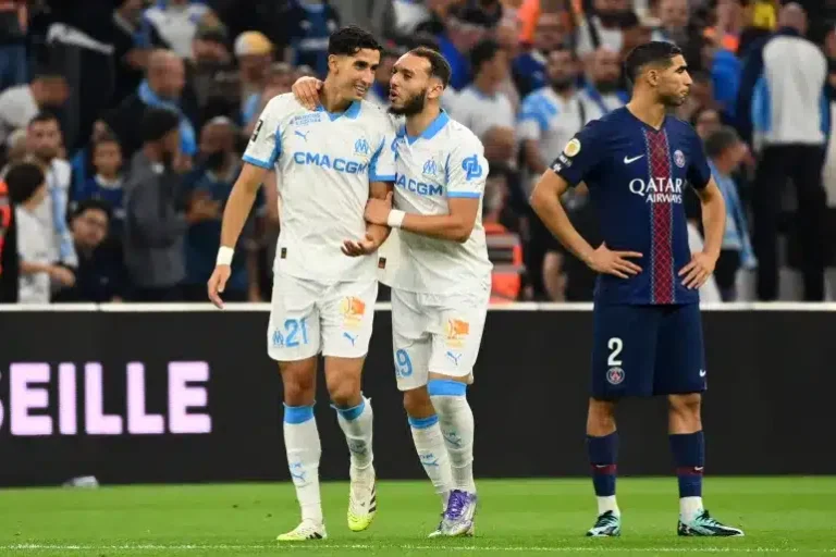 أكرد يتفوق على مواطنه حكيمي ويقود مرسيليا للفوز على سان جيرمان