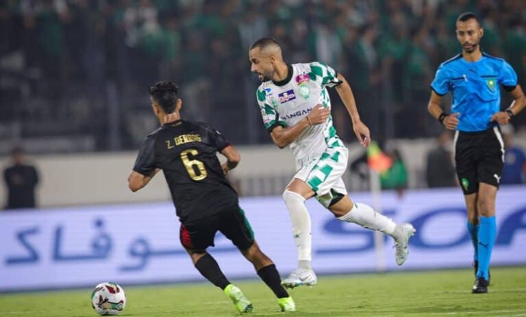 البطولة الاحترافية.. الرجاء يتعادل مع ضيفه الجيش الملكي