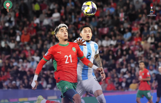 المنتخب المغربي ينهي الشوط الأول متقدما على الأرجنتين بهدفين دون رد