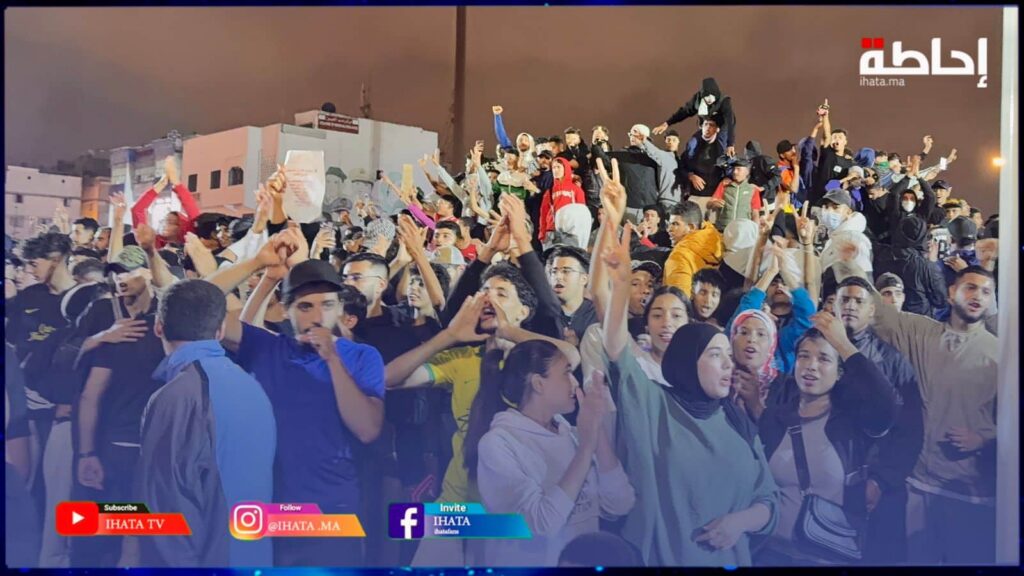احتجاجات سلمية للشباب بمنطقة سيدي البرنوصي بالدارالبيضاء