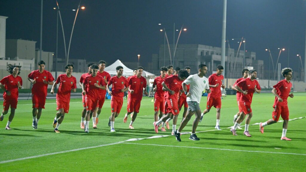 المنتخب الوطني لأقل من 17 سنة يجري آخر حصة تدريبية قبل مواجهة اليابان