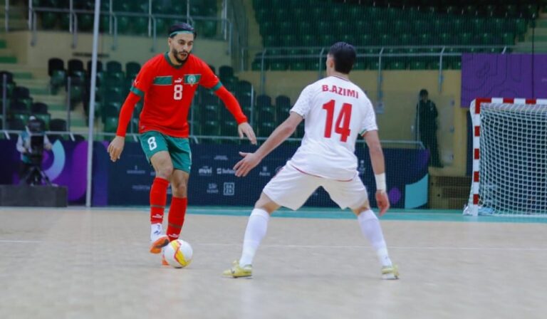 تعادل المنتخب الوطني المغربي لكرة القدم داخل القاعة مع نظيره الإيراني