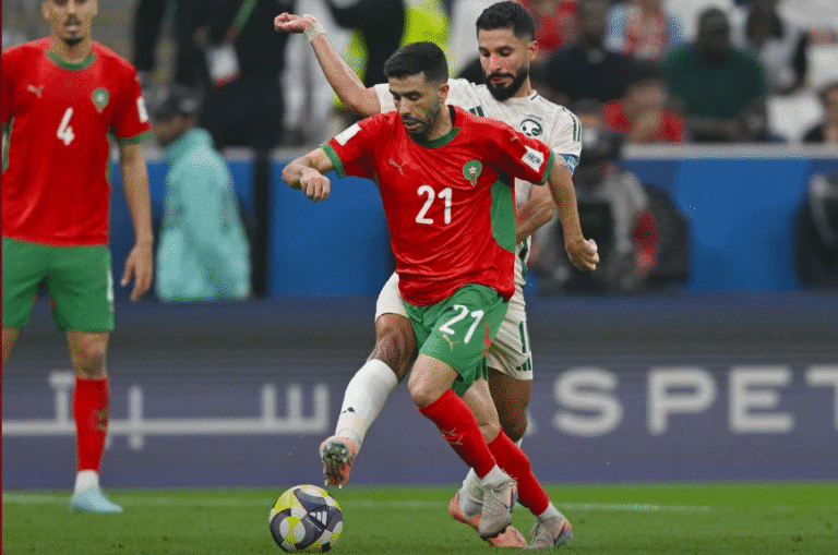المغرب الرديف يحسم موقعة السعودية ويتأهل لدور ربع كأس العرب