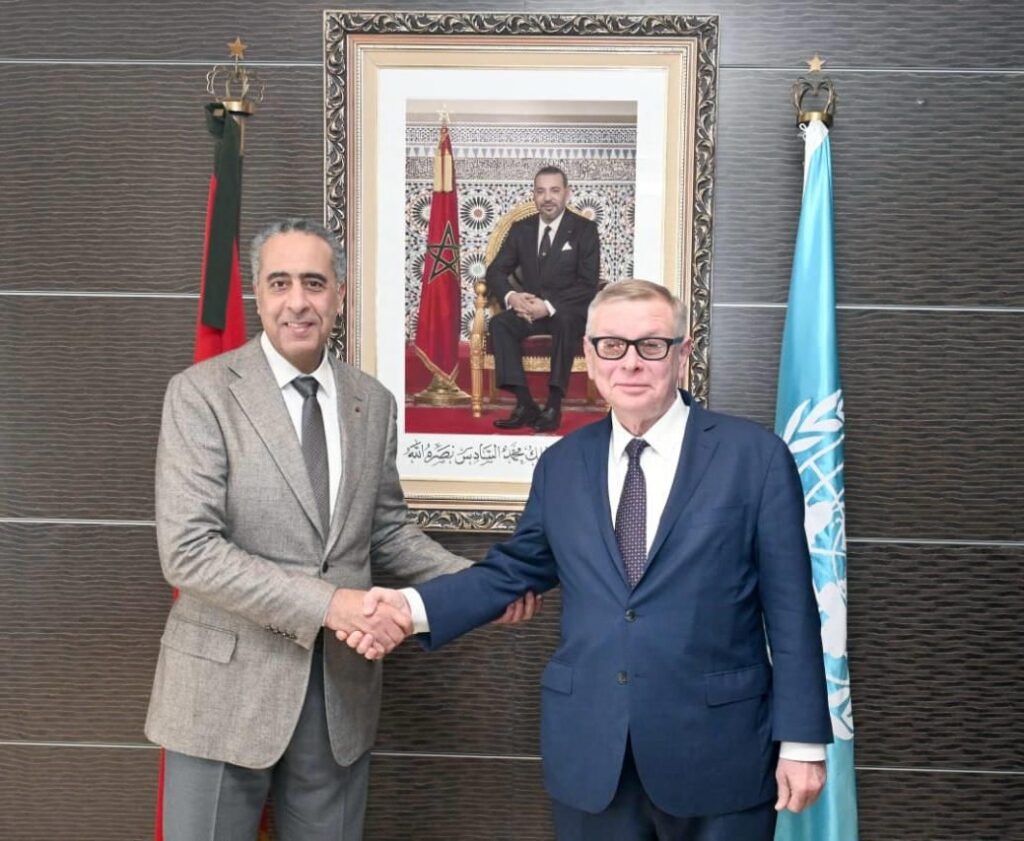 عبد اللطيف حموشي، في استقبال الاثنين فاتح دجنبر 2025، ألكسندر زوييف الأمين العام المساعد الجديد لمكتب الأمم المتحدة لمكافحة الإرهاب