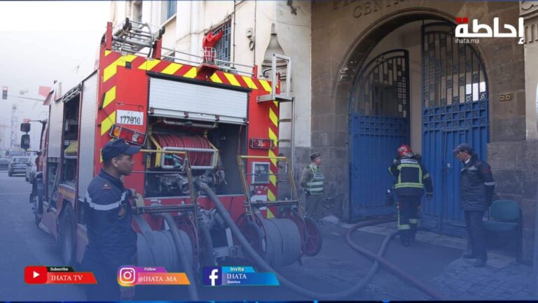 حريق مهول يلتهم الصيدلية المركزية في الدار البيضاء