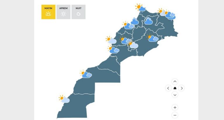 تتميز الحالة الجوية عامة، بطقس بارد نسبيا فوق مرتفعات الأطلس