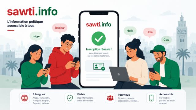 منصة “SAWTI” تطلق خدمات رقمية متعددة اللغات لتبسيط المعلومة السياسية بالمغرب